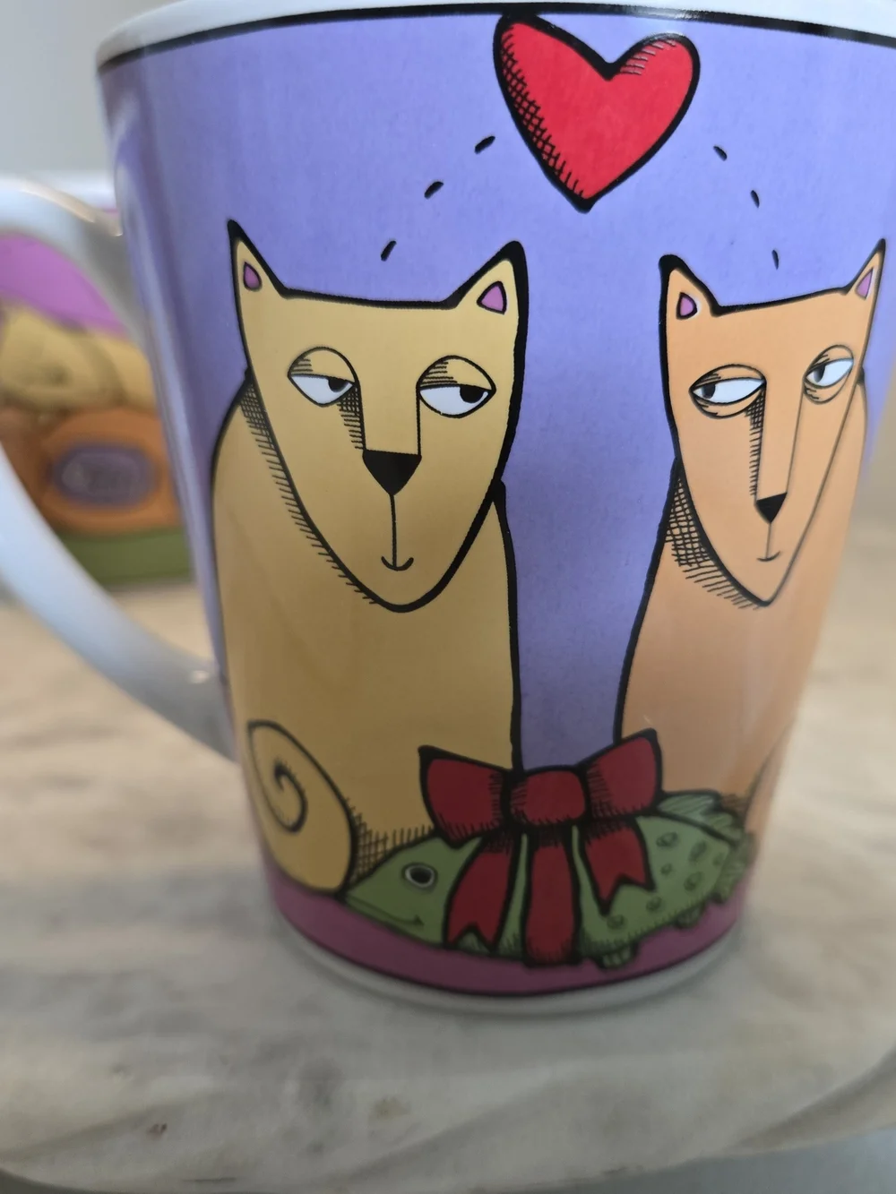 4 COLORFUL FUN CAT MUGS - Picture 7 of 14